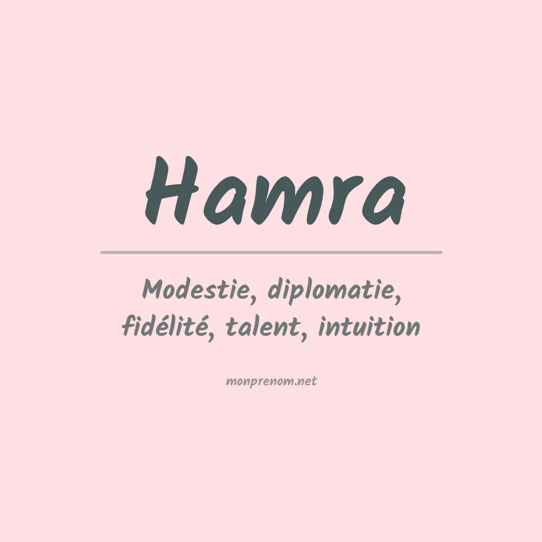 Signification du Prénom Hamra