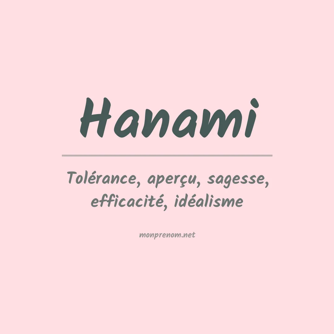Signification du Prénom Hanami Signification du Prénom Hanami