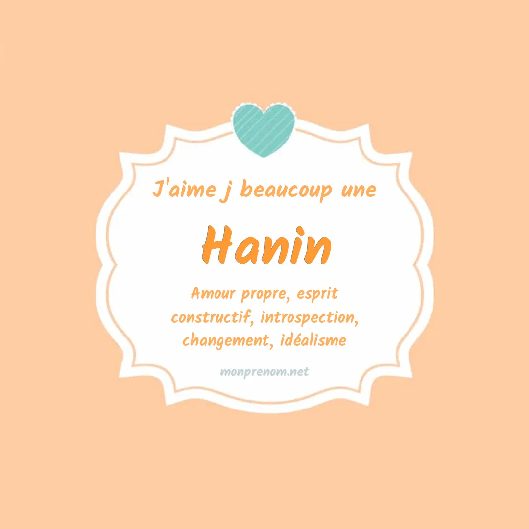 j'aime beaucoup Hanin
