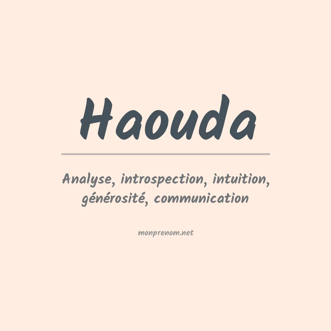 Signification du Prénom Haouda Signification du Prénom Haouda