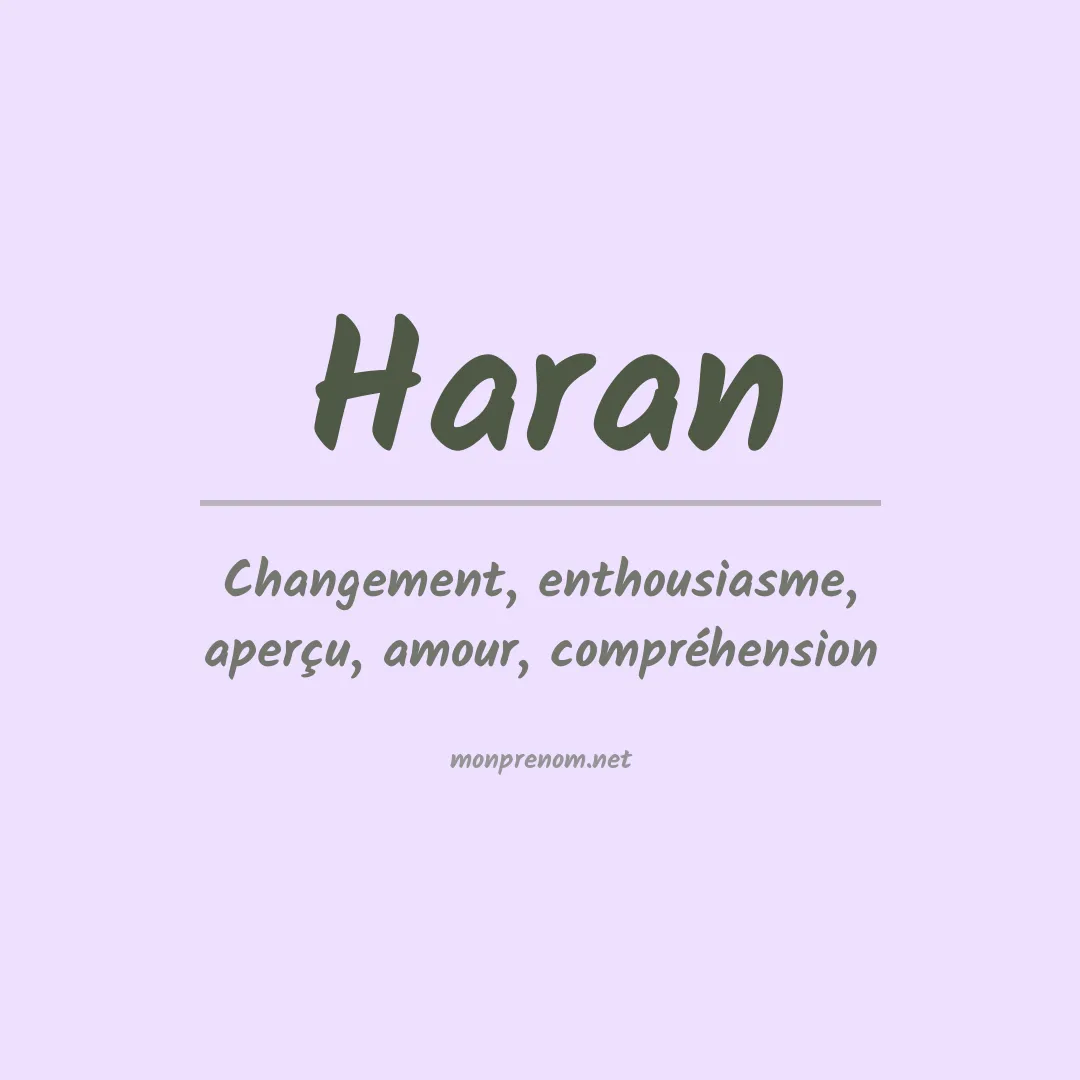 Signification du Prénom Haran