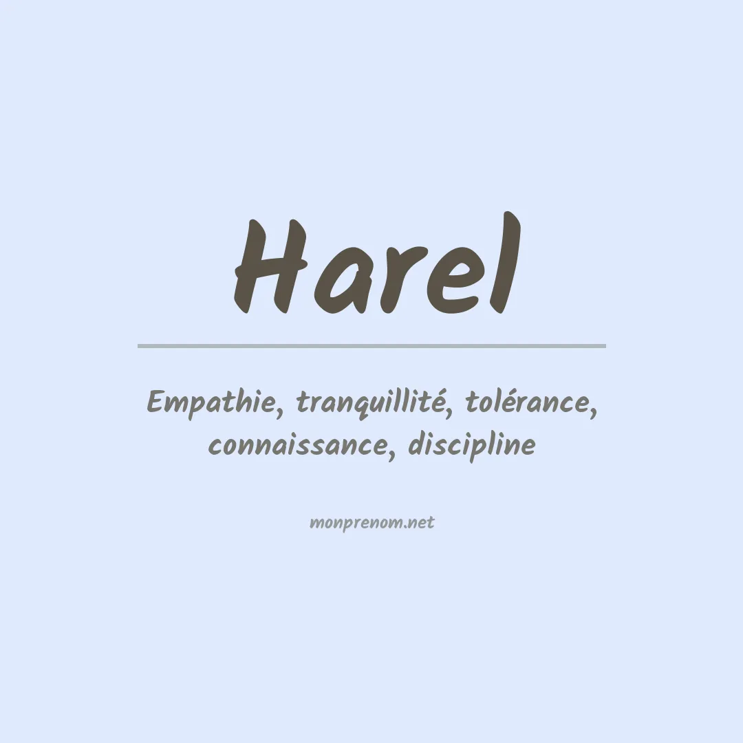 Signification du Prénom Harel