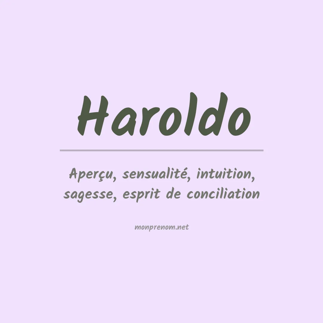 Signification du Prénom Haroldo