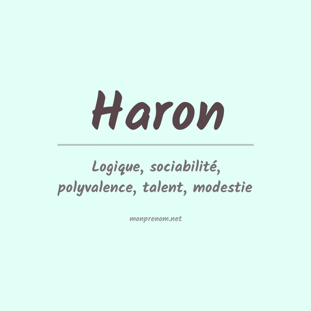 Signification du Prénom Haron