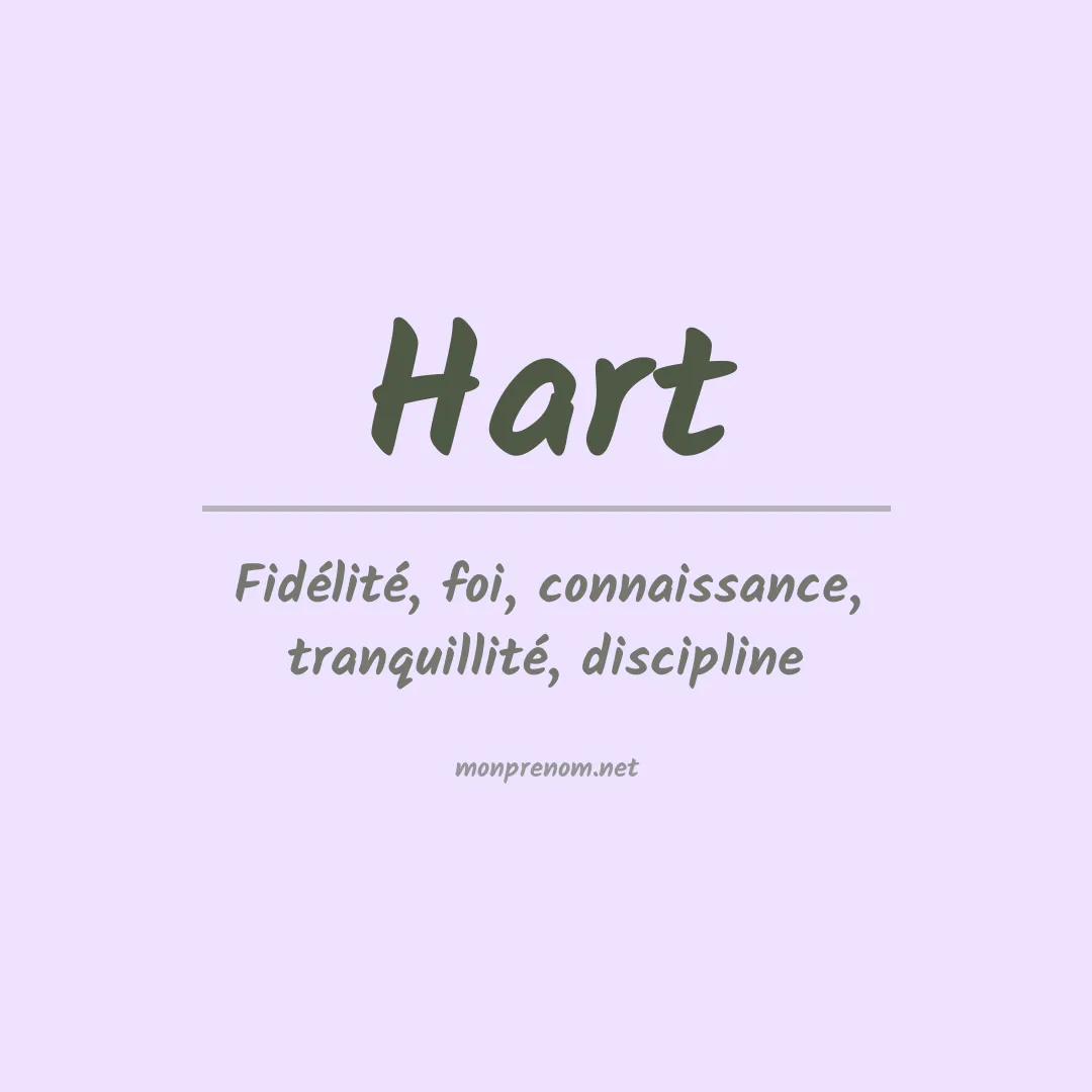 Signification du Prénom Hart