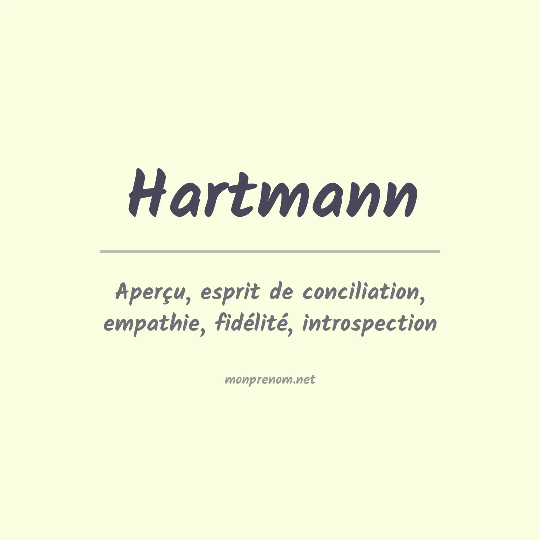 Signification du Prénom Hartmann