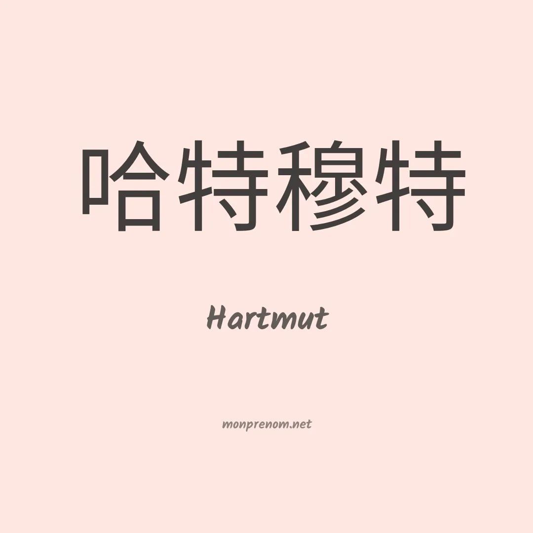 Hartmut en chino