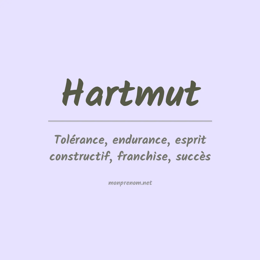 Signification du Prénom Hartmut