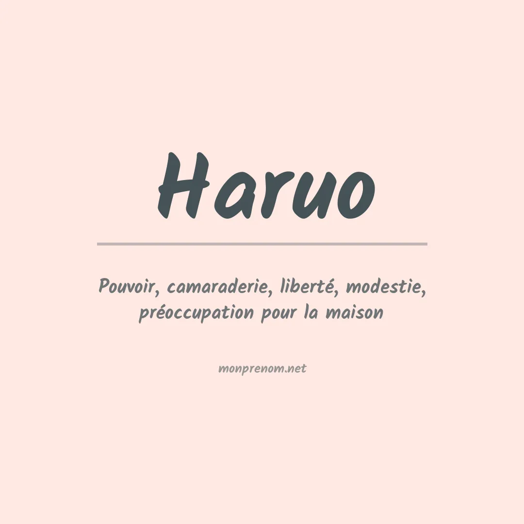 Signification du Prénom Haruo