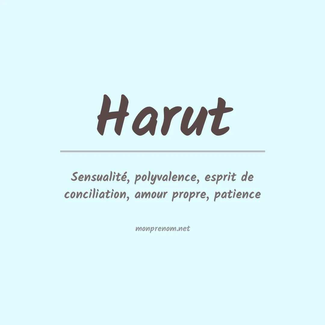 Signification du Prénom Harut Signification du Prénom Harut