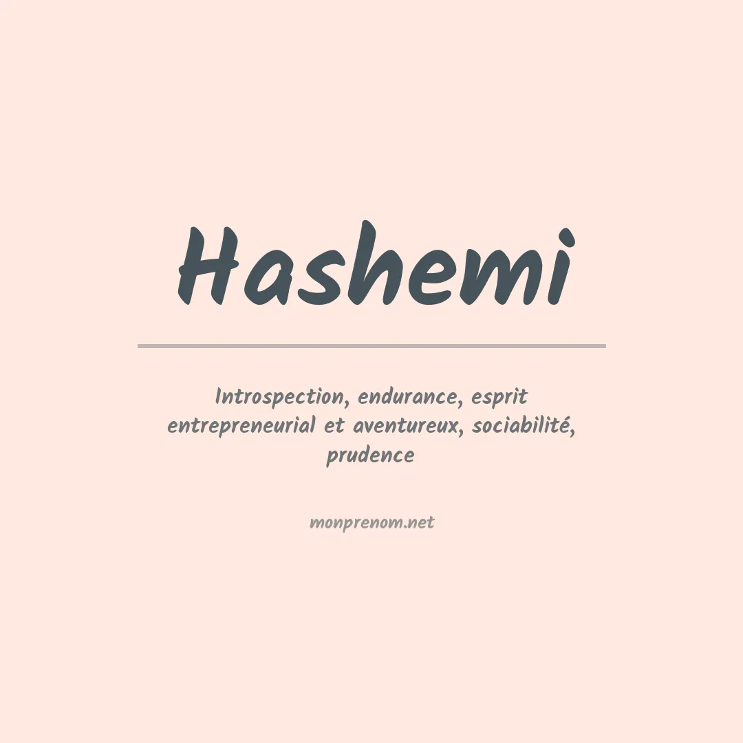 Signification du Prénom Hashemi