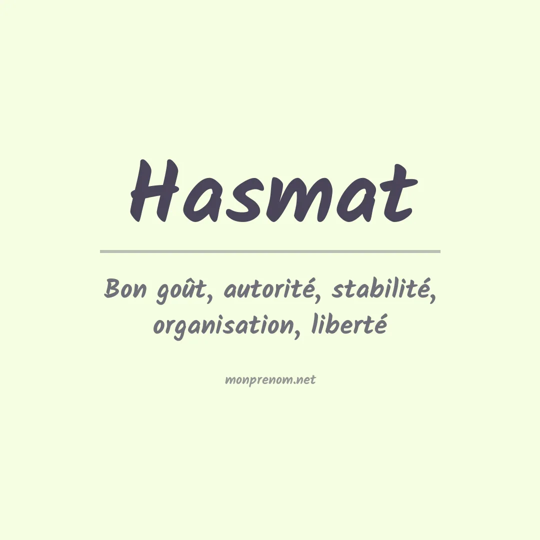Signification du Prénom Hasmat