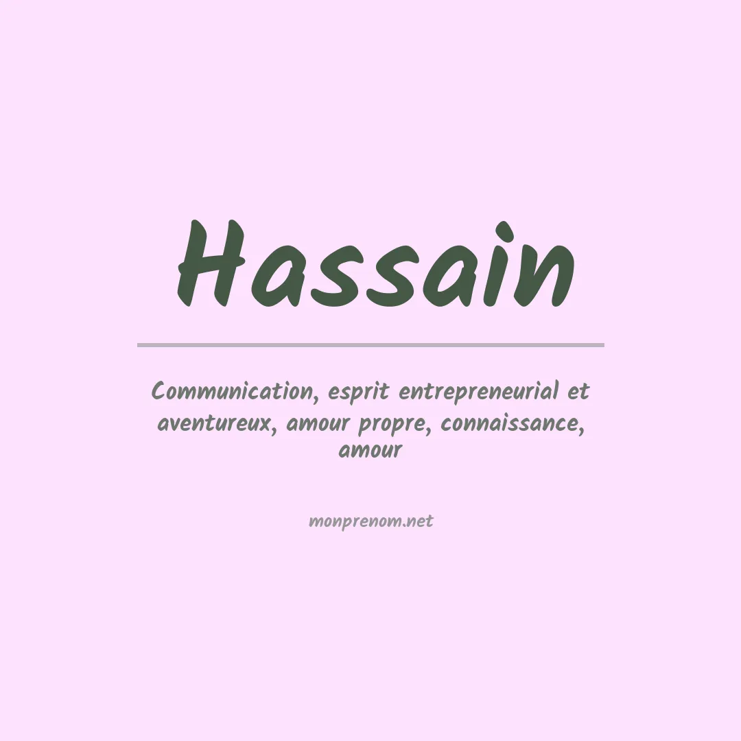 Signification du Prénom Hassain