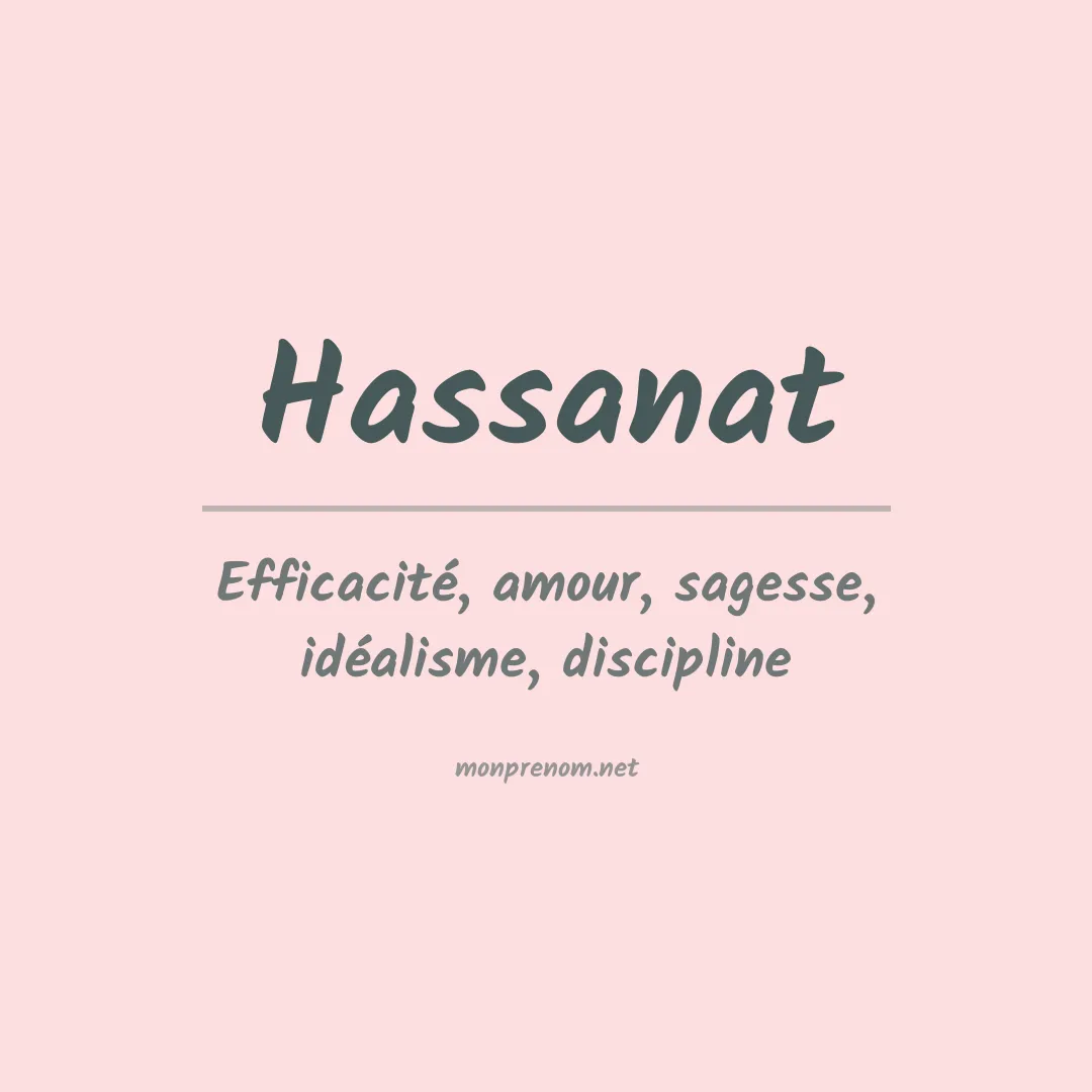 Signification du Prénom Hassanat Signification du Prénom Hassanat