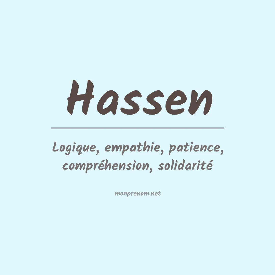 Signification du Prénom Hassen