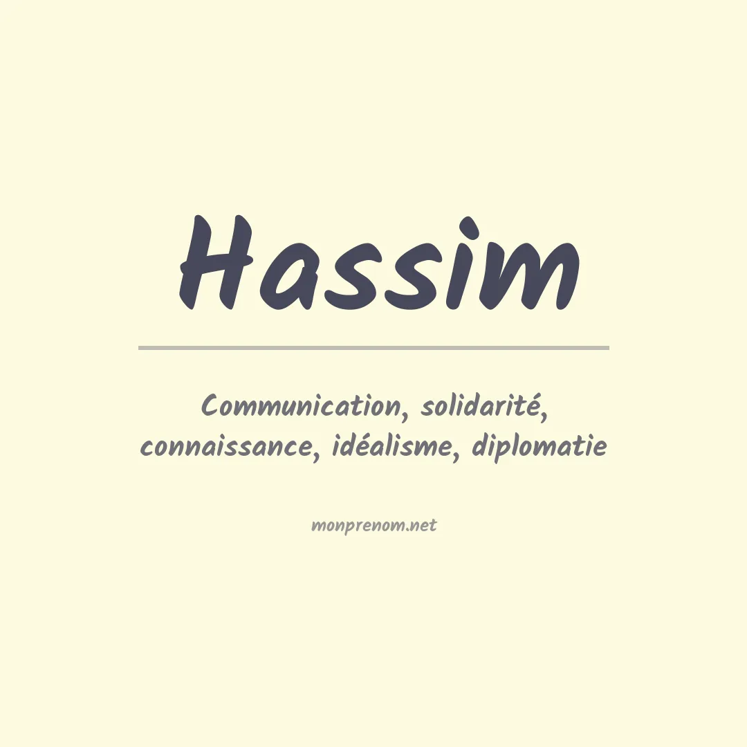 Signification du Prénom Hassim Signification du Prénom Hassim
