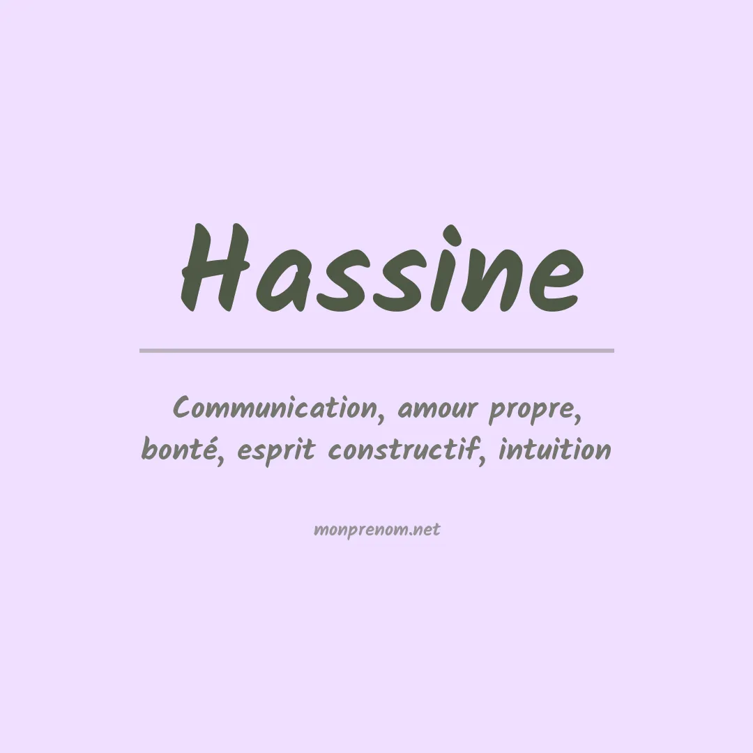 Signification du Prénom Hassine Signification du Prénom Hassine