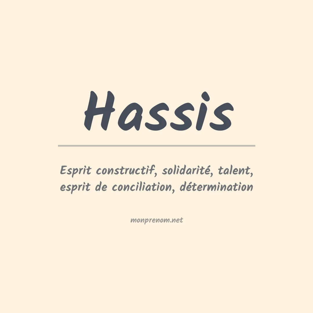 Signification du Prénom Hassis Signification du Prénom Hassis