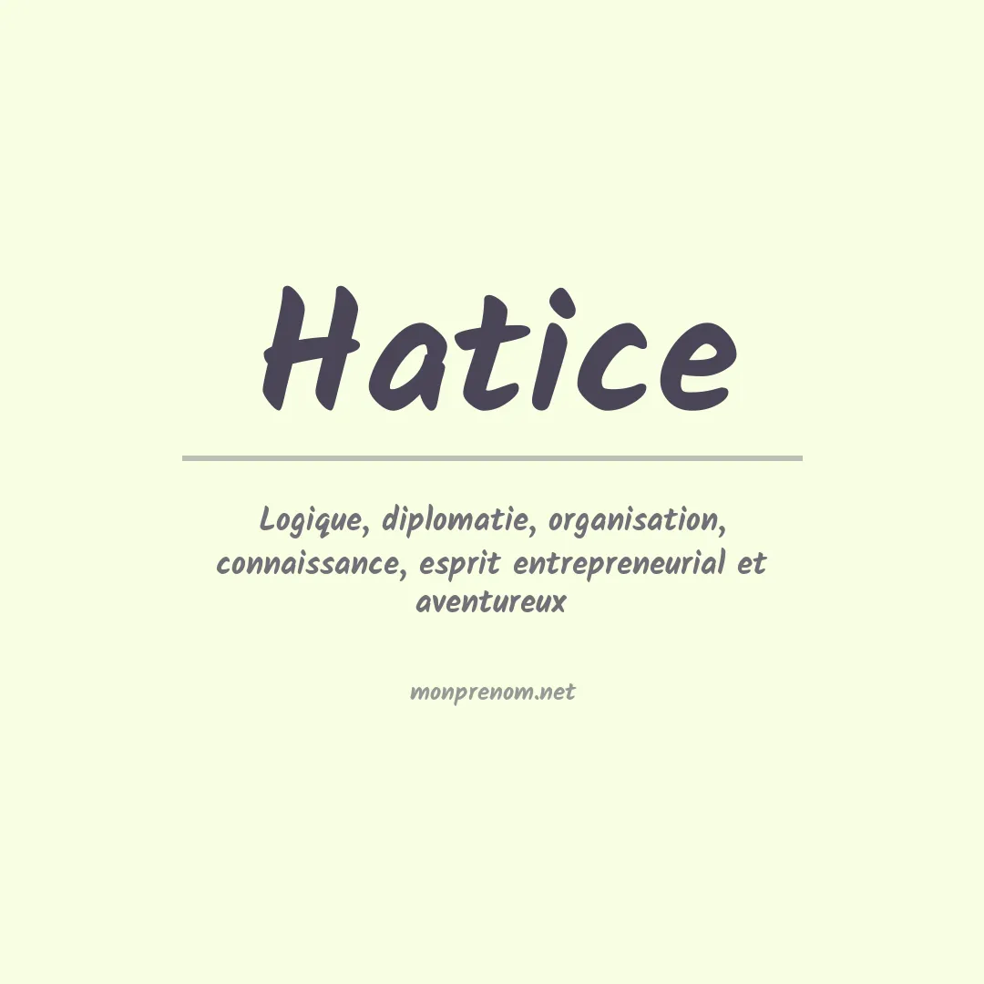 Signification du Prénom Hatice Signification du Prénom Hatice