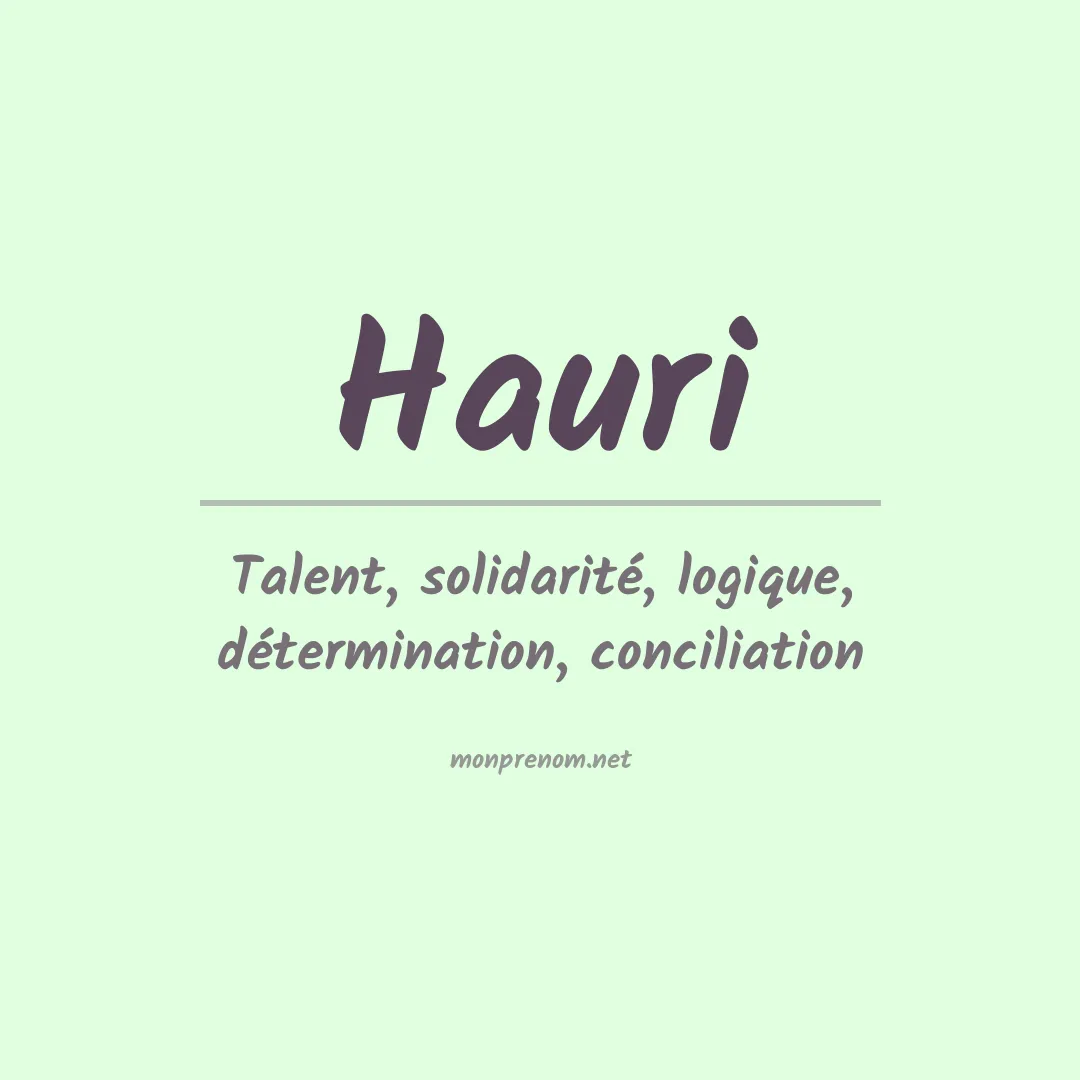 Signification du Prénom Hauri