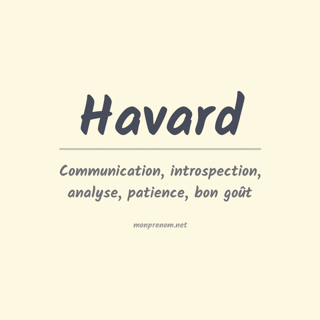 Signification du Prénom Havard Signification du Prénom Havard