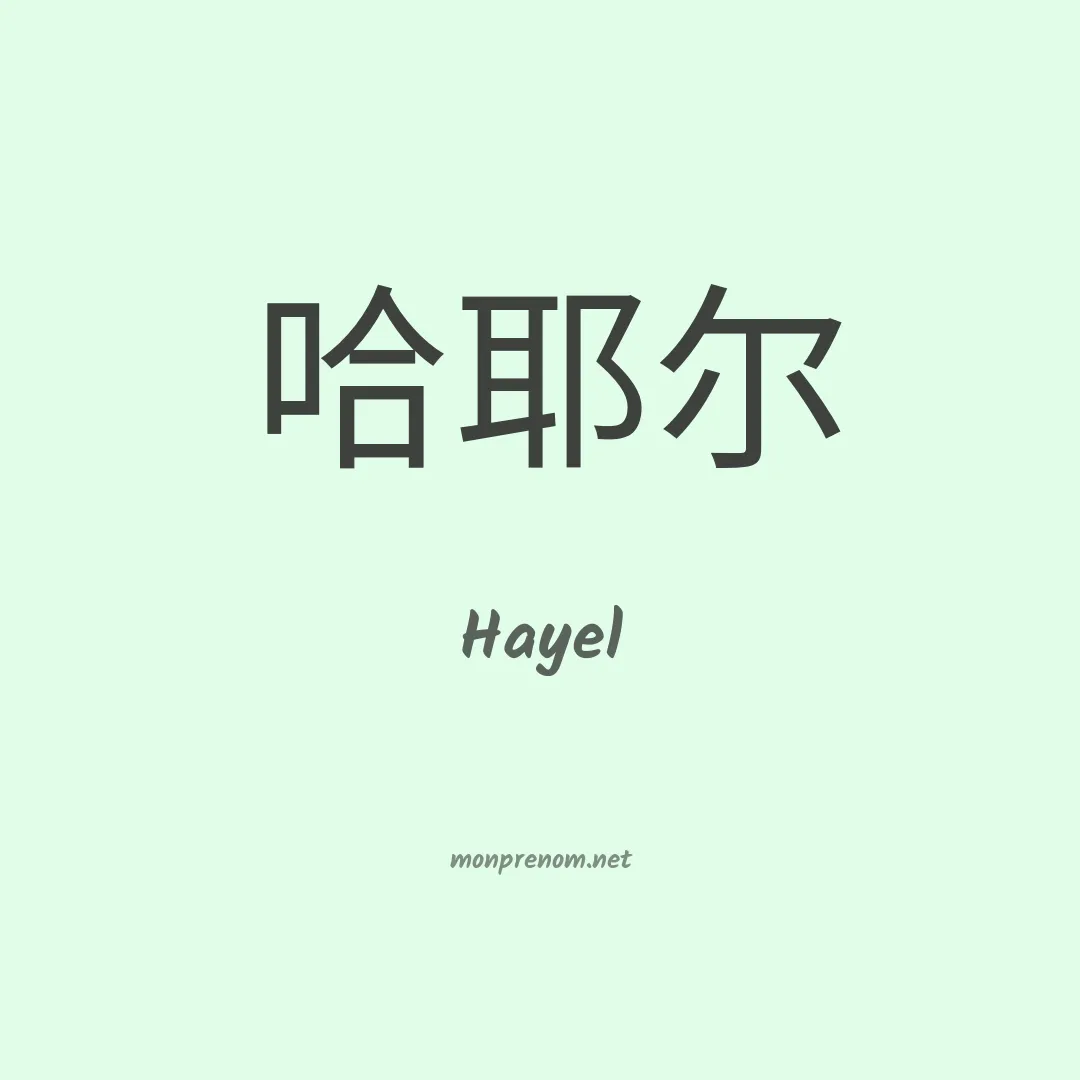 Hayel en chino