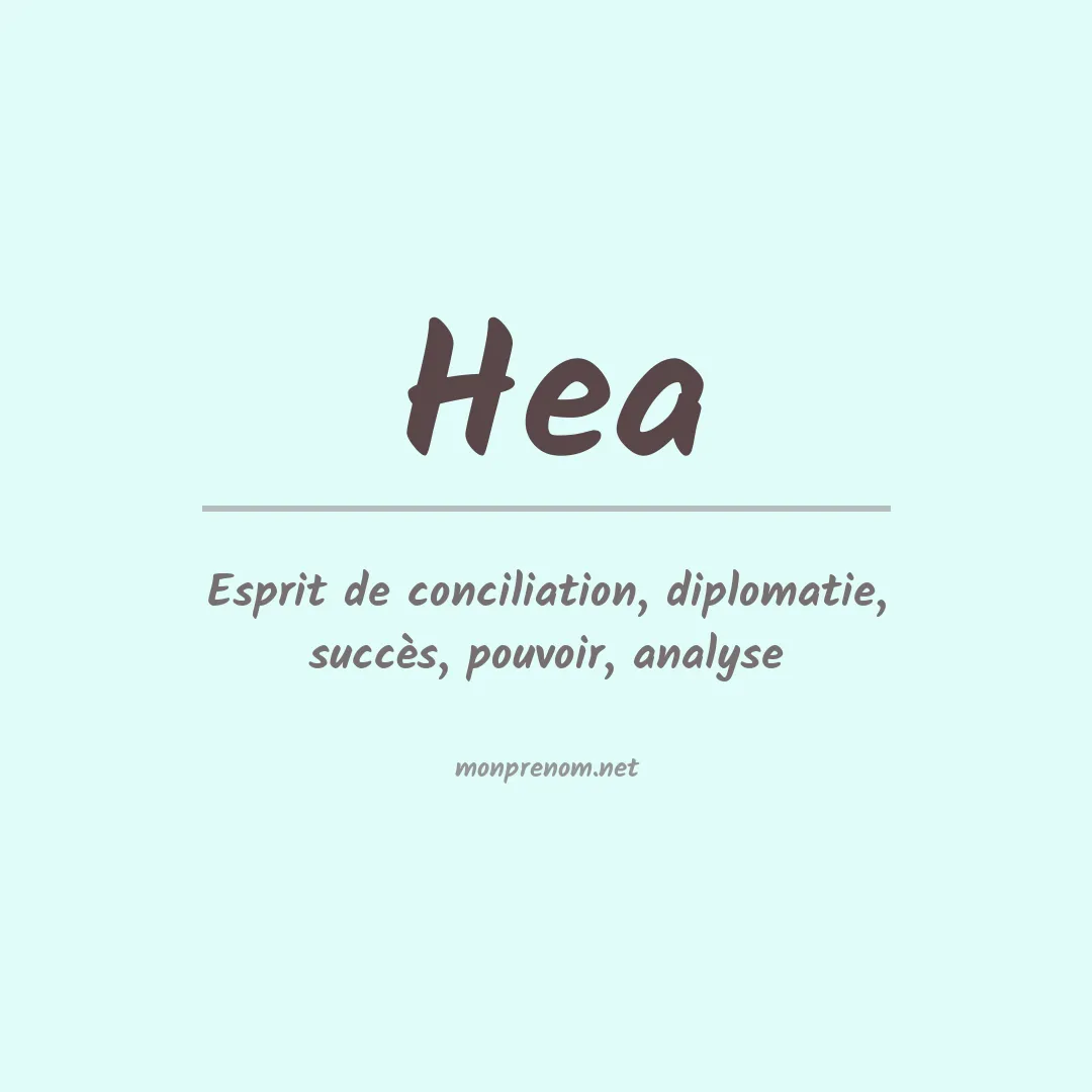 Signification du Prénom Hea Signification du Prénom Hea