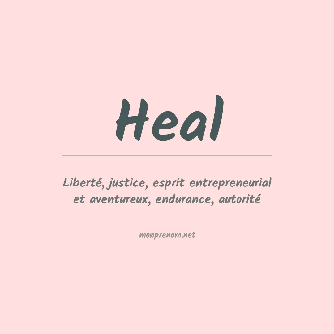 Signification du Prénom Heal