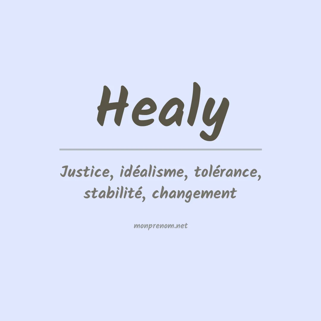 Signification du Prénom Healy