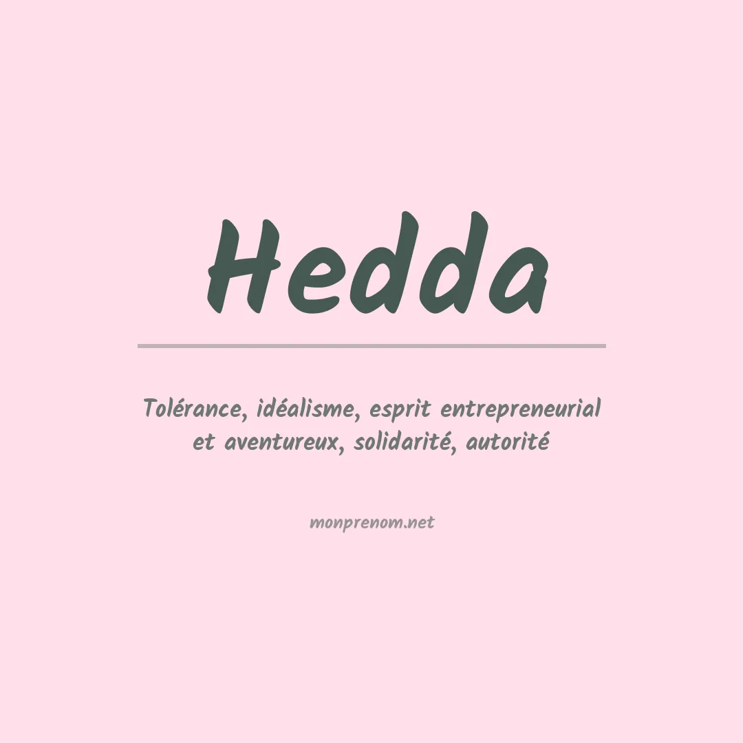 Signification du Prénom Hedda