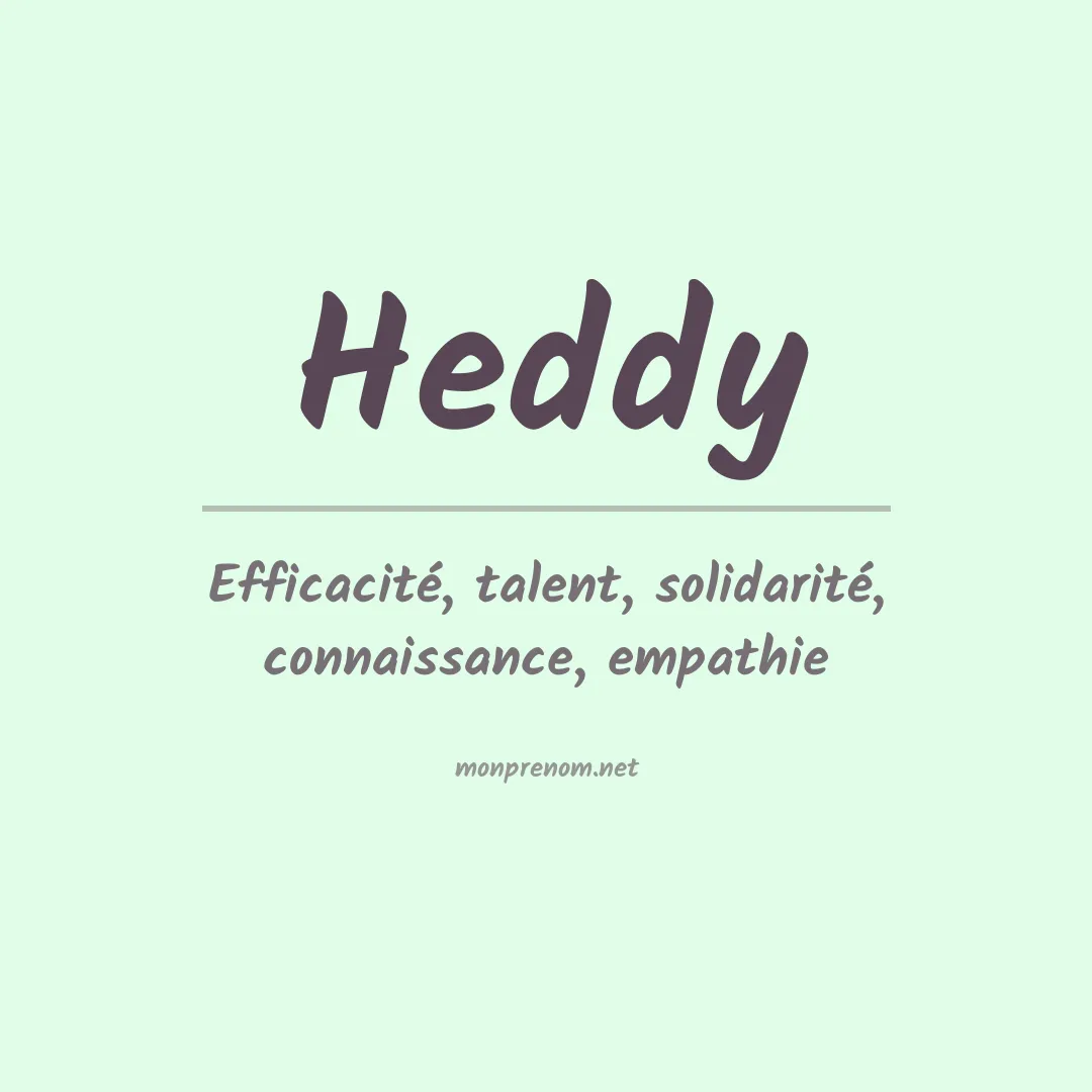 Signification du Prénom Heddy