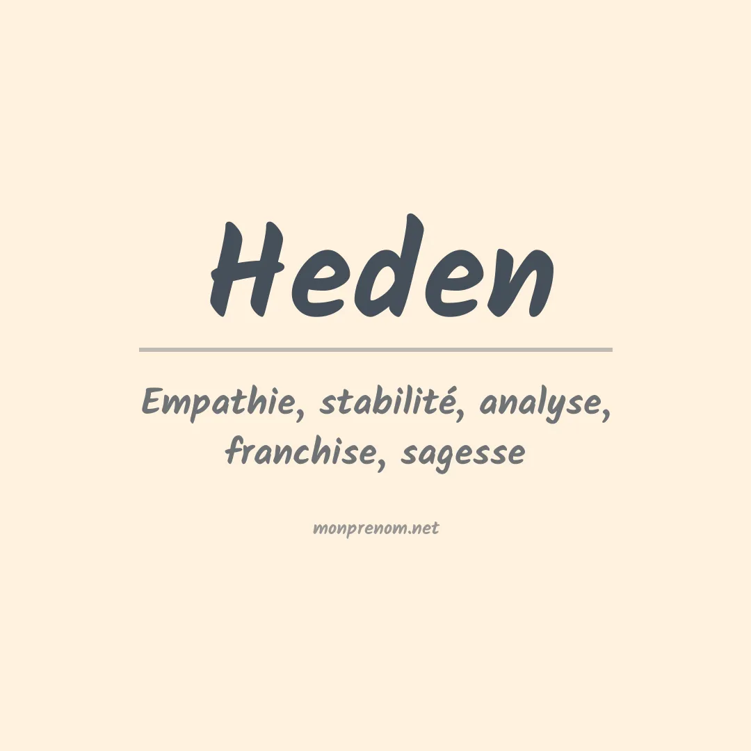 Signification du Prénom Heden