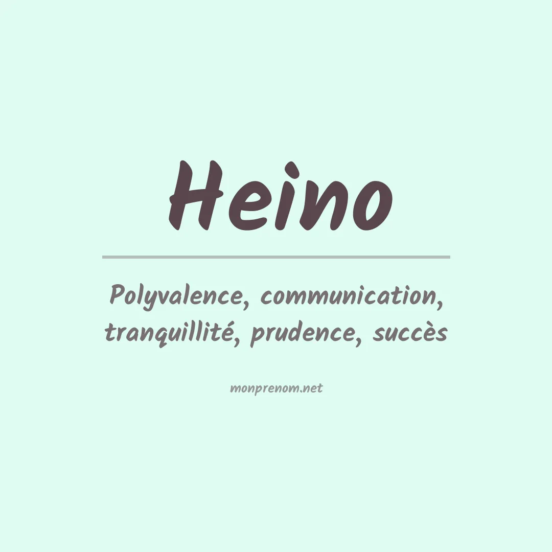 Signification du Prénom Heino