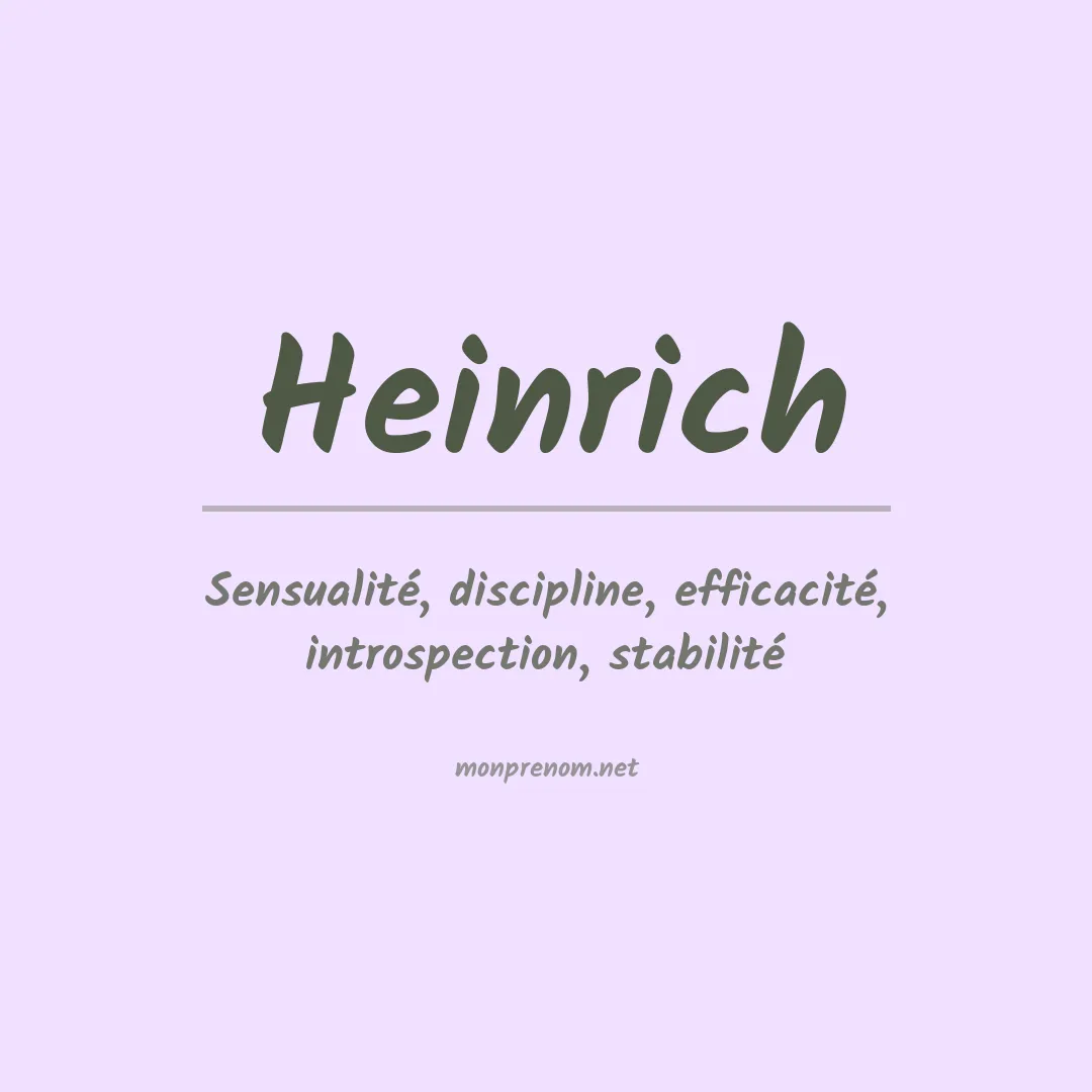 Signification du Prénom Heinrich
