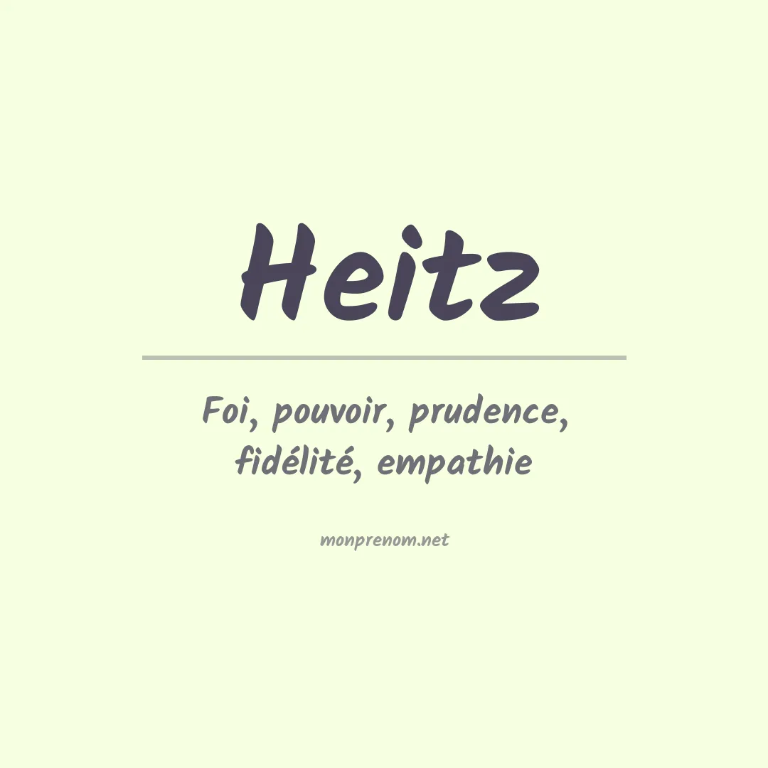 Signification du Prénom Heitz