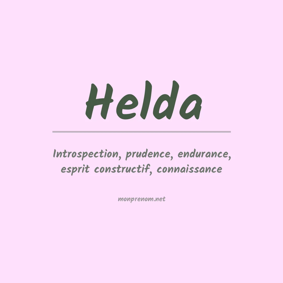 Signification du Prénom Helda