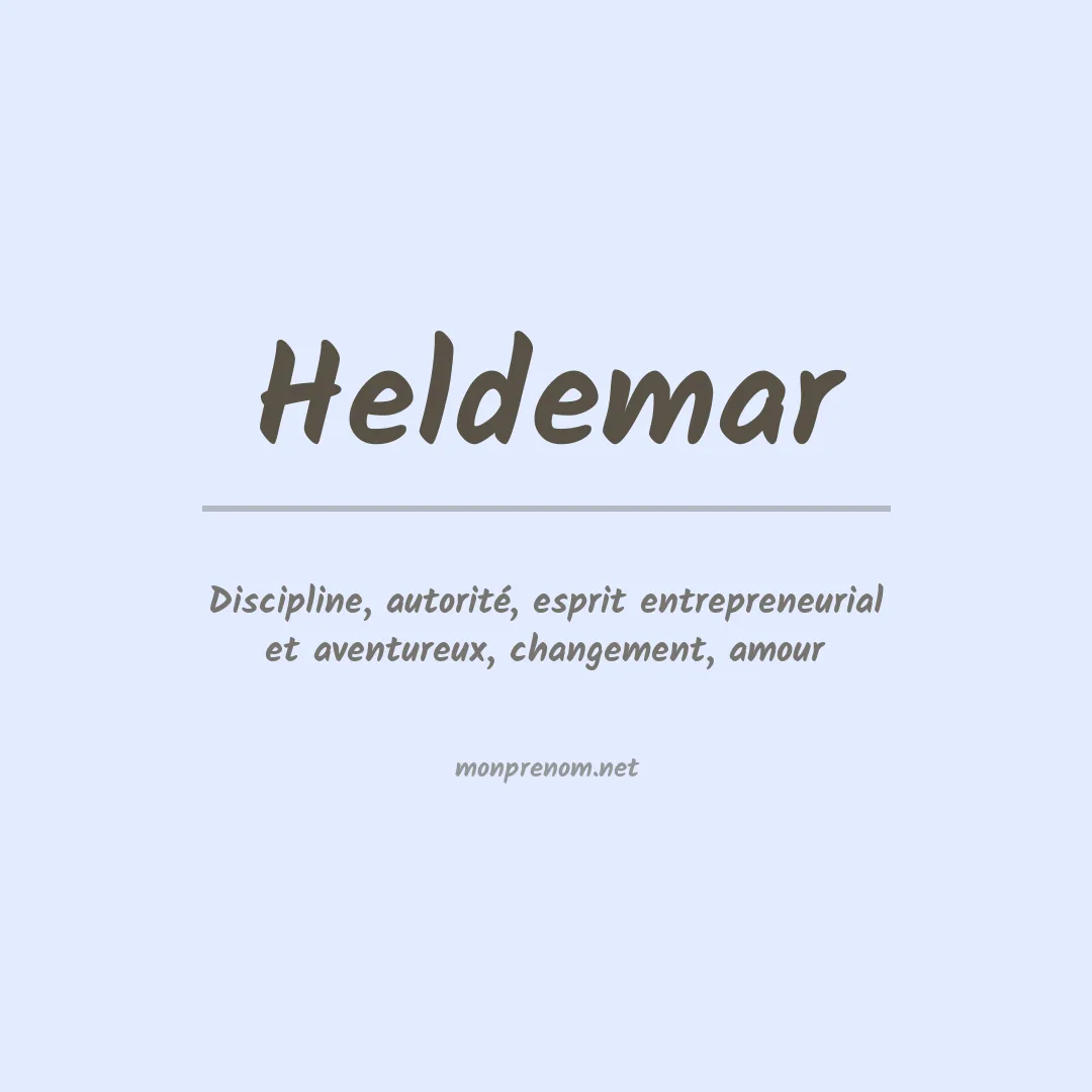 Signification du Prénom Heldemar