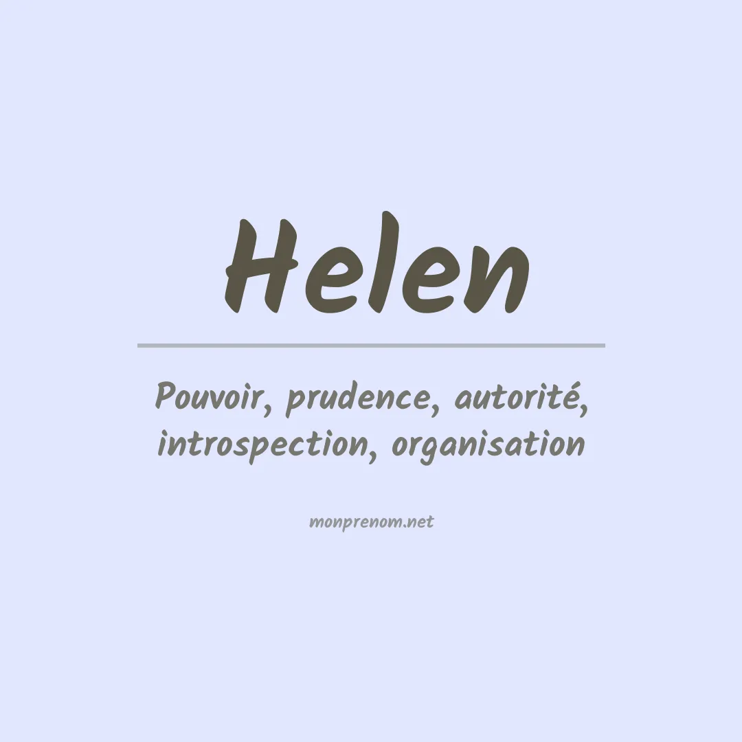 Signification du Prénom Helen