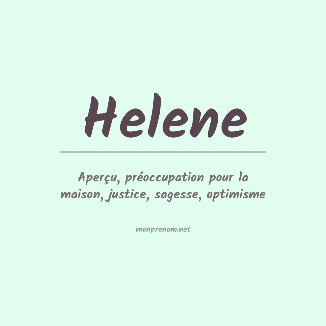 Signification du Prénom Helene