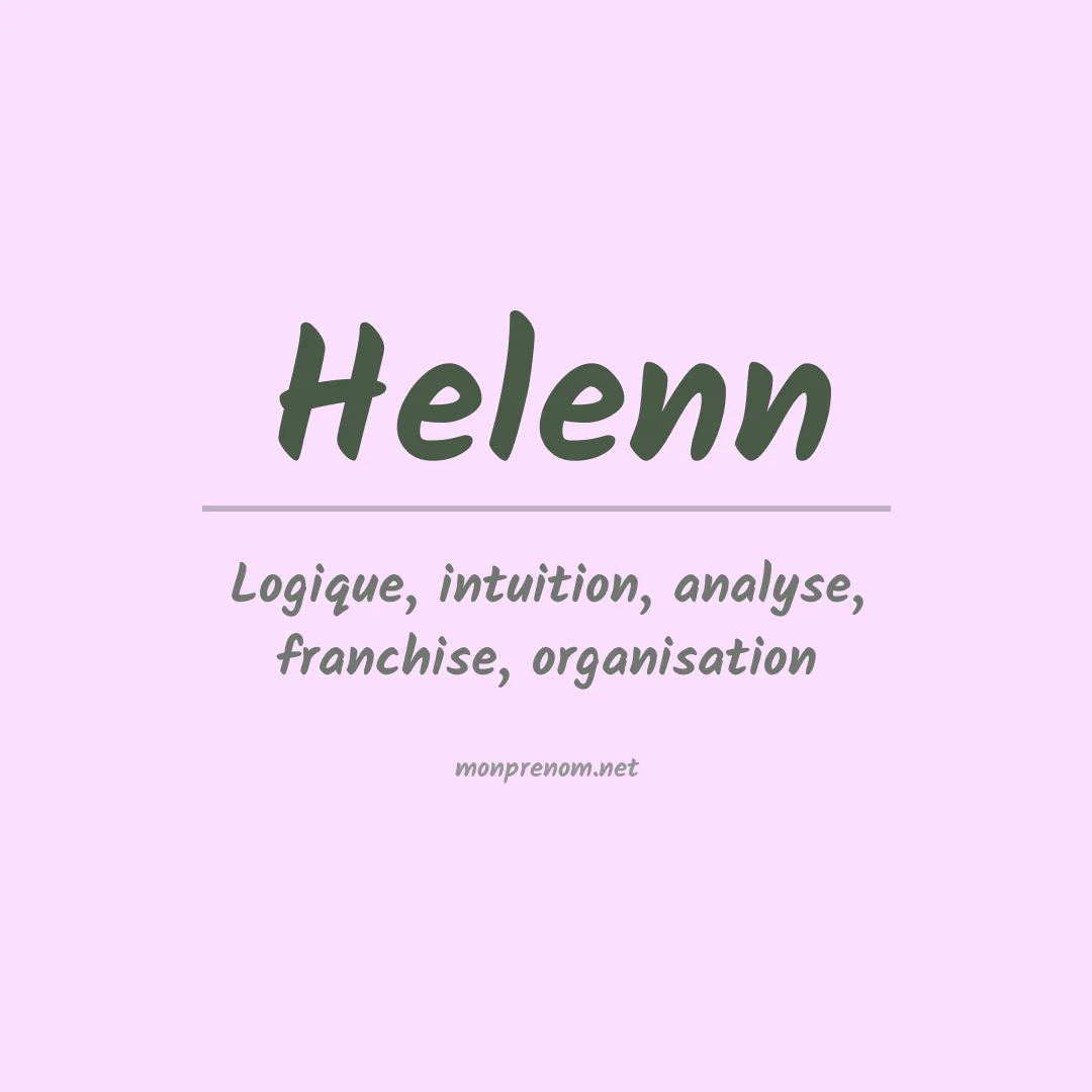 Signification du Prénom Helenn