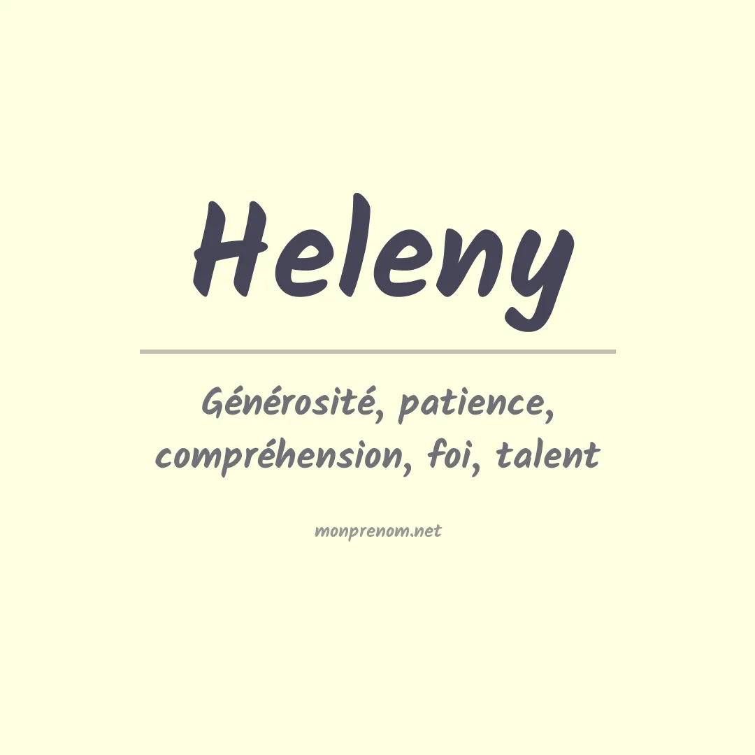 Signification du Prénom Heleny