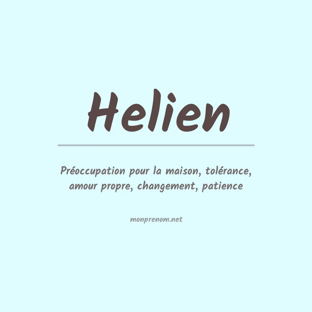 Signification du Prénom Helien Signification du Prénom Helien