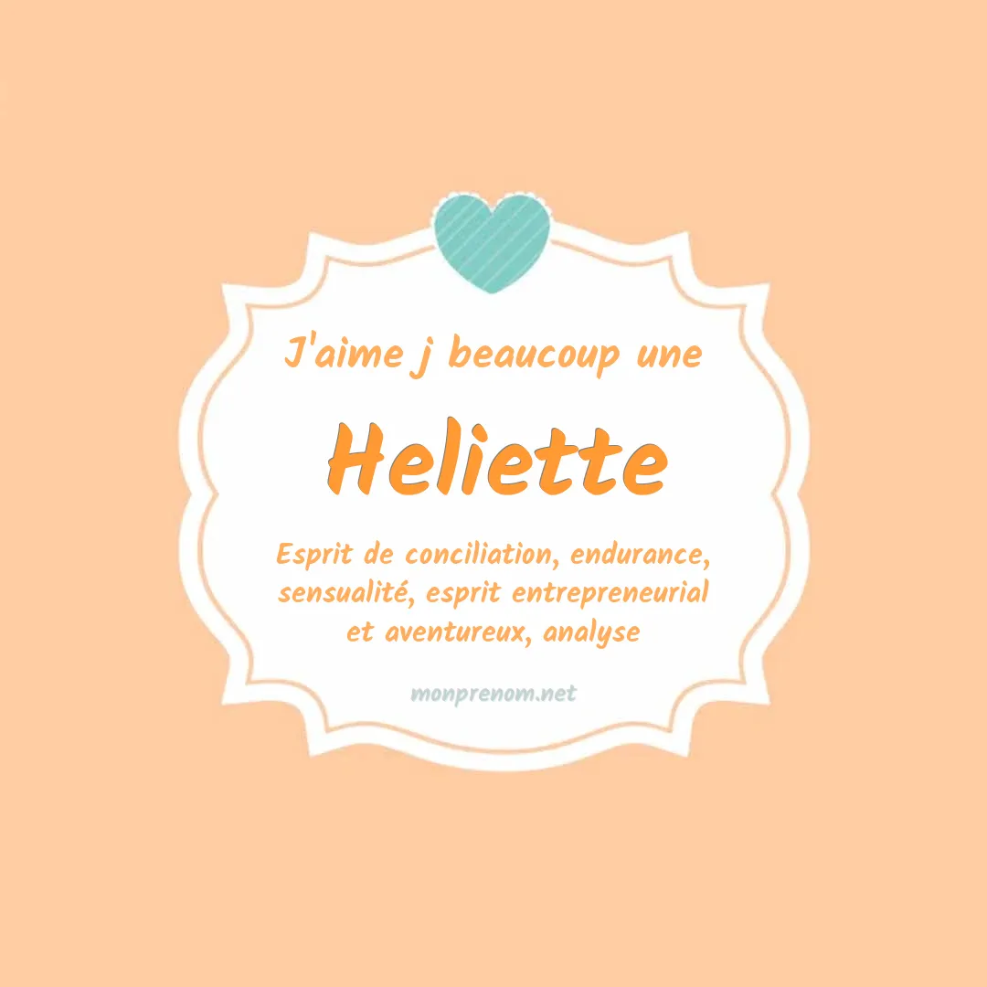 j'aime beaucoup Heliette