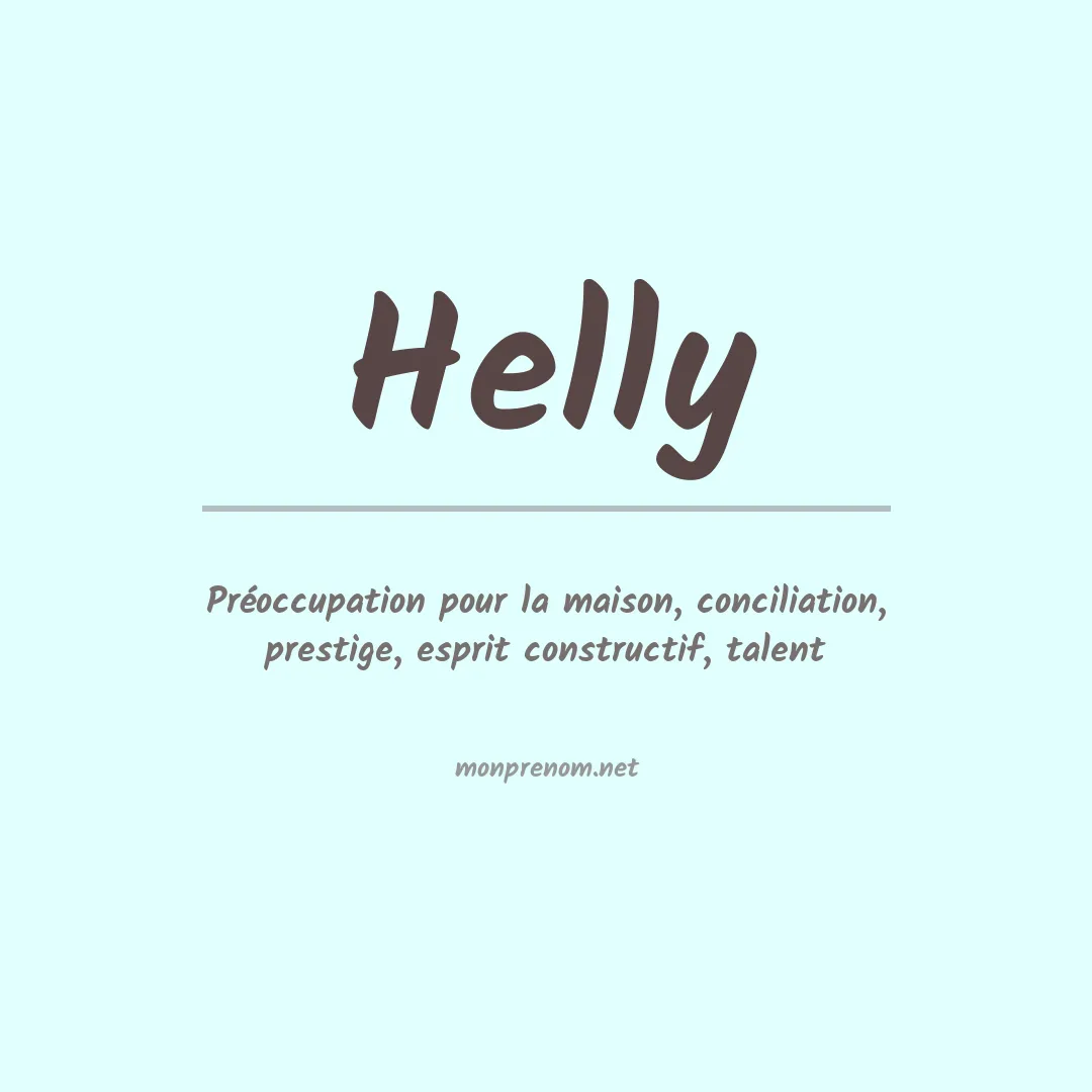 Signification du Prénom Helly