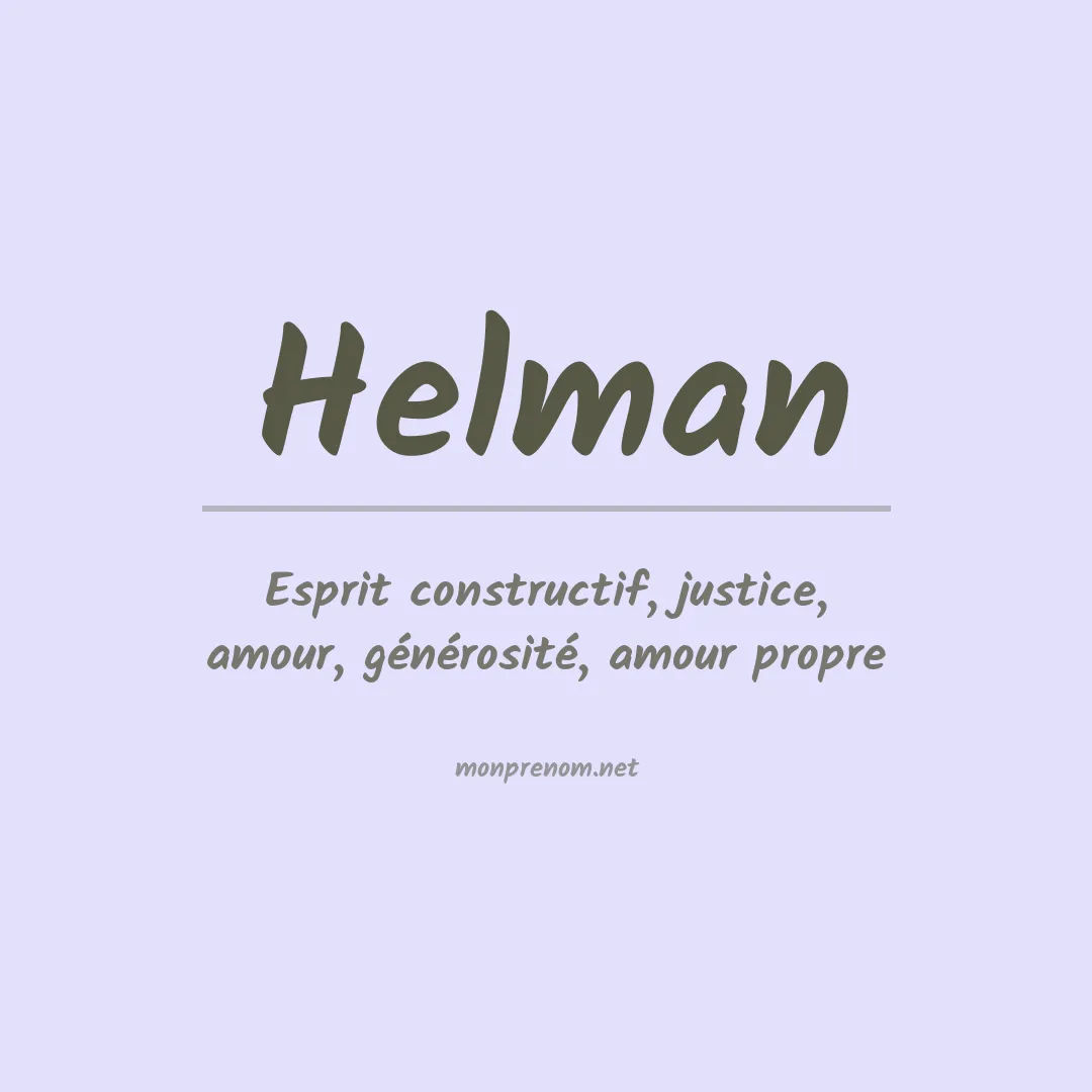 Signification du Prénom Helman