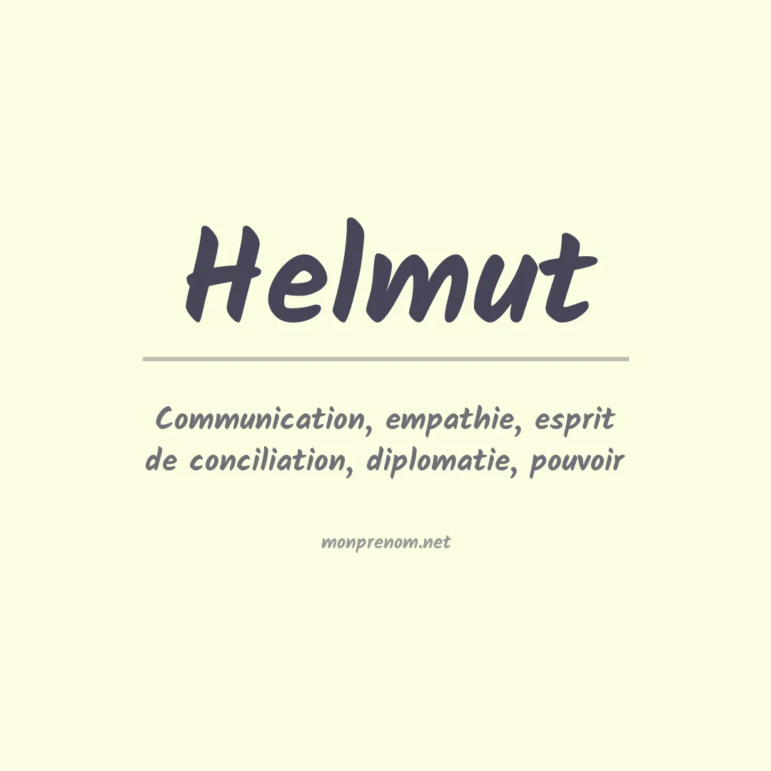 Signification du Prénom Helmut