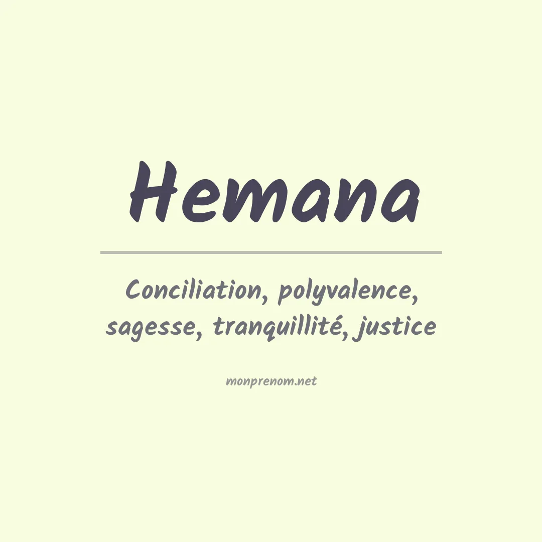 Signification du Prénom Hemana Signification du Prénom Hemana