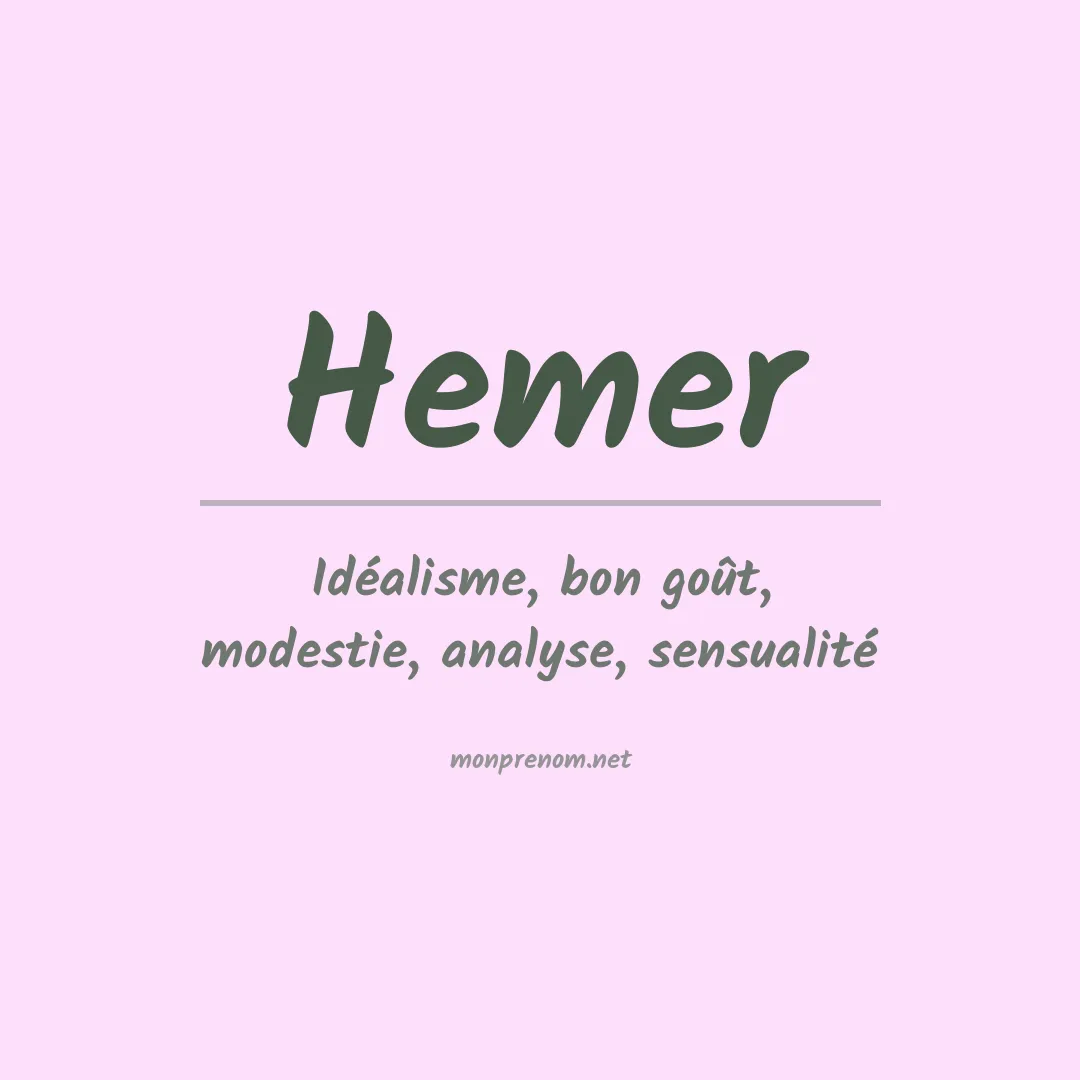 Signification du Prénom Hemer