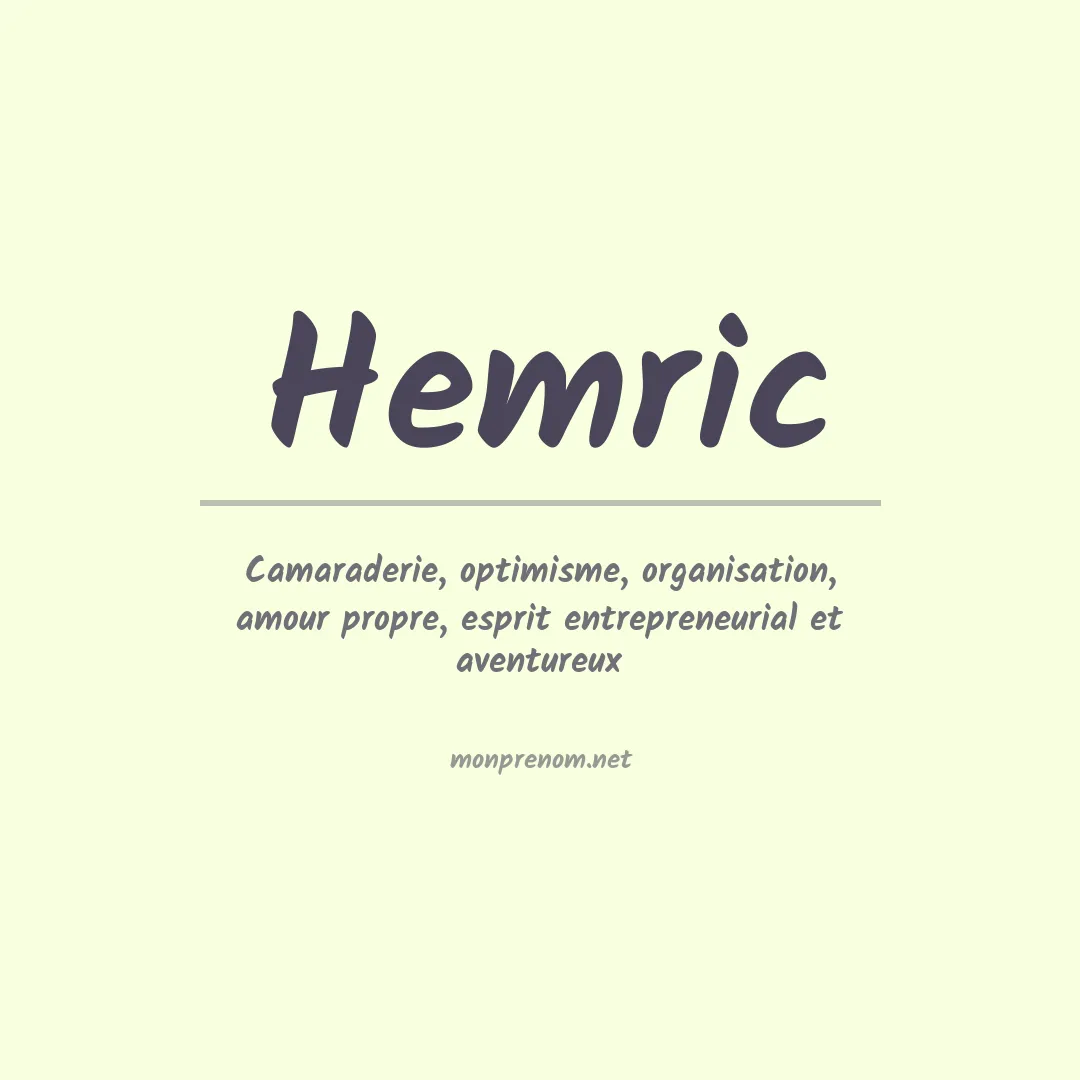 Signification du Prénom Hemric