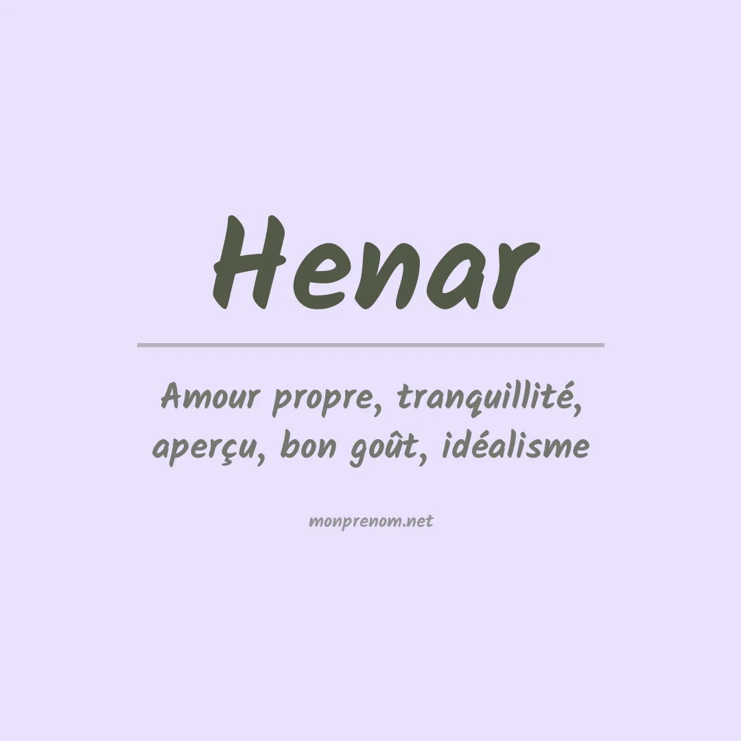 Signification du Prénom Henar